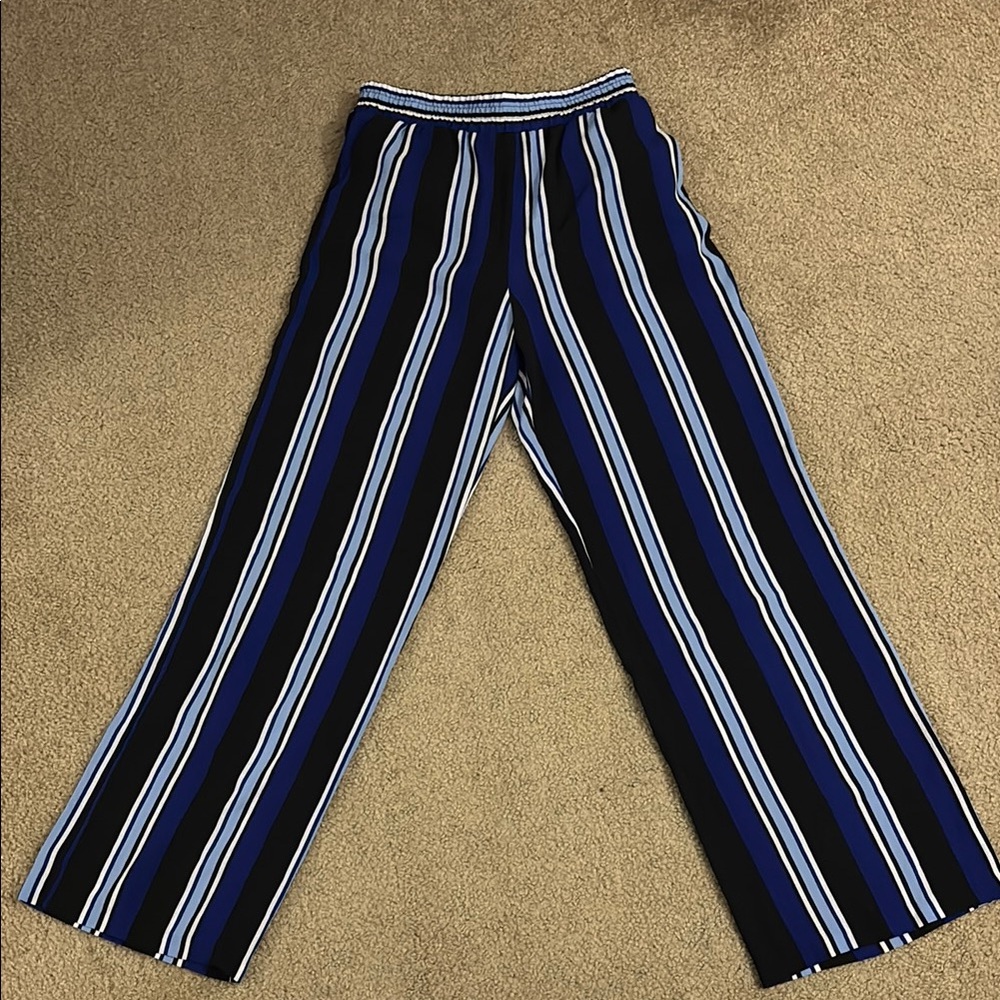 Striped Blue and Black Beach Pants
